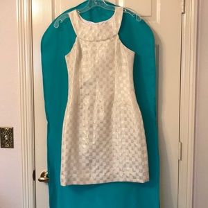 Lilly Pulitzer high neck dress.